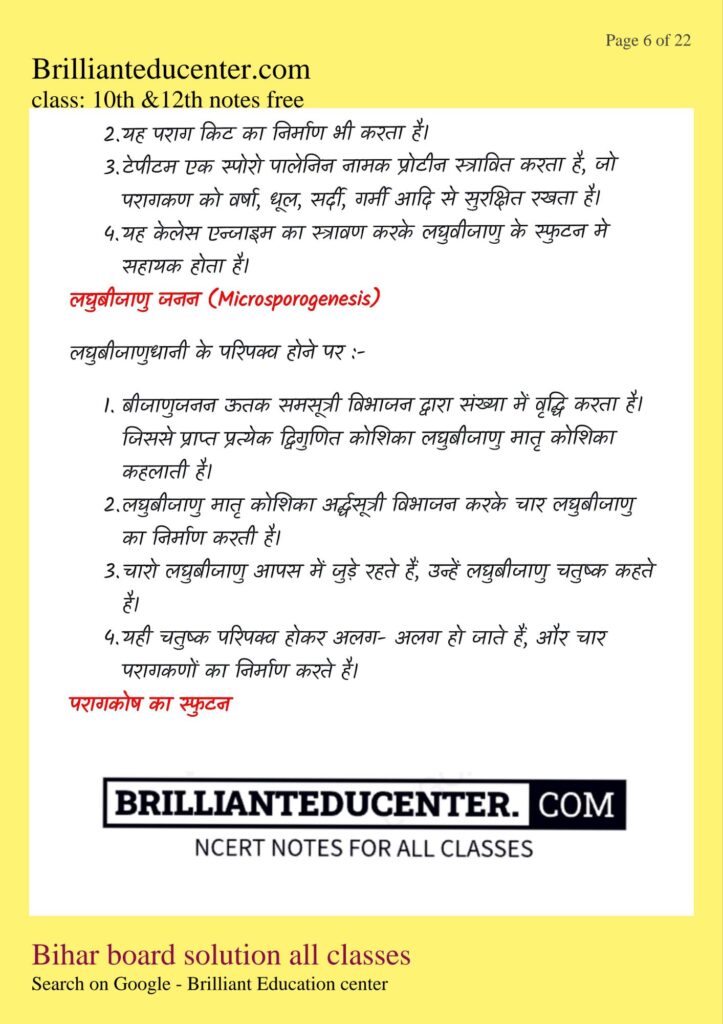 %filename Class 12th Biology chapter 2 notes | बिहार बोर्ड पुष्पि पादपो में लैंगिक जनन नोट्स Class 12th Biology chapter 2 notes | बिहार बोर्ड पुष्पि पादपो में लैंगिक जनन नोट्स